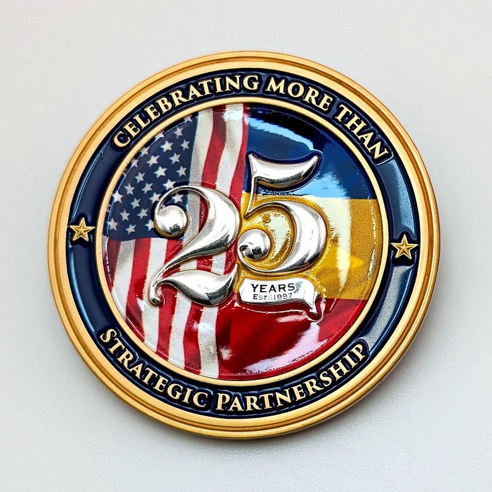 Embassy to Romania 25 year Celebration Challenge Coin