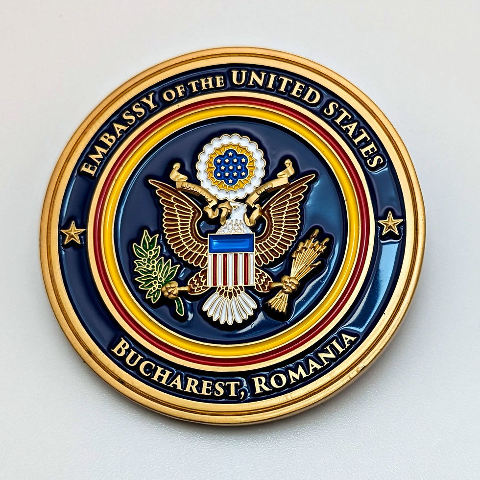 Embassy to Romania 25 year Celebration Challenge Coin