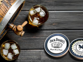 Jack Daniels Maple wood Tennessee Squire Association Challenge Coin