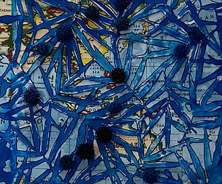 corona 1 - 2020 Paper, paint, glue and natural elements..jpg