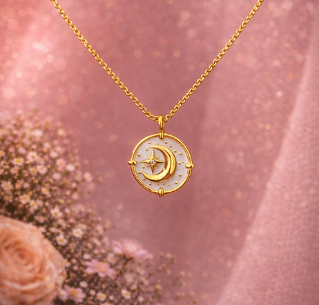 Collar Plata 925 Brillo Oro "Eclipse Dorado"