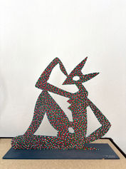 Bunte Stahlskulpturen, Elsie, Kunst, Wachau, handbemalt