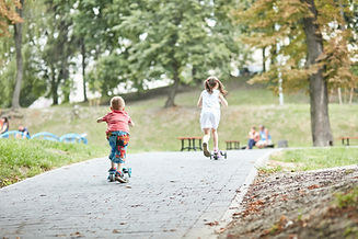 Kids Riding Scooters