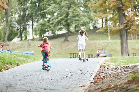 Kids Riding Scooters