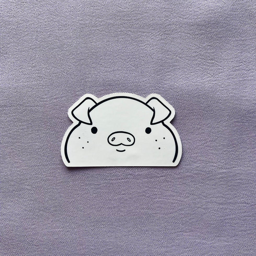 beatrice the piglet original sticker, tloczuss