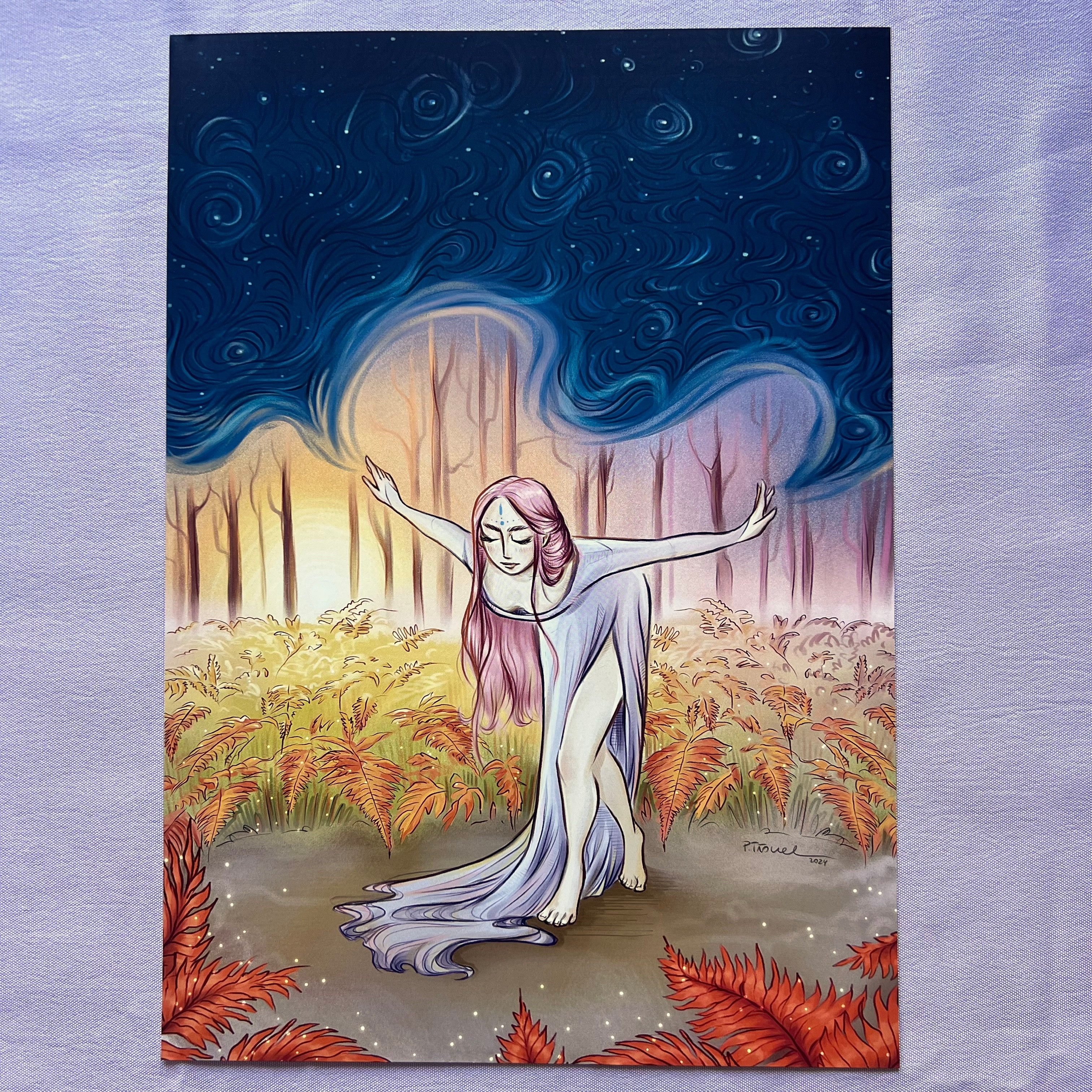 original giclee print, forest fair, tloczuss