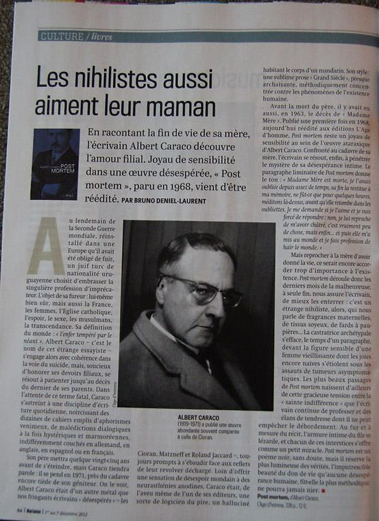 caraco - les nihilistes aiment leur mama