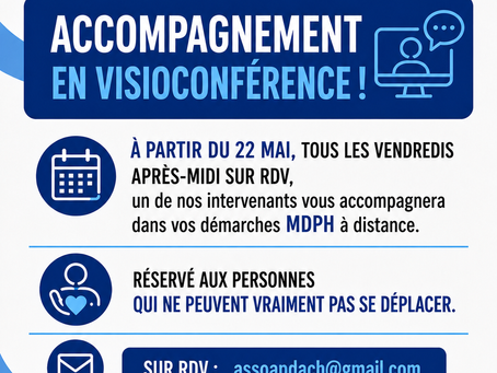 📢 NOUVEAUTÉ – ACCOMPAGNEMENT EN VISIOCONFÉRENCE 💻♿