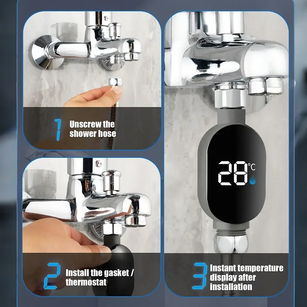 Thumbnail: 2026 NEW LED Digital Shower Temperature Gauge Waterproof Smart Monitor for Baby 