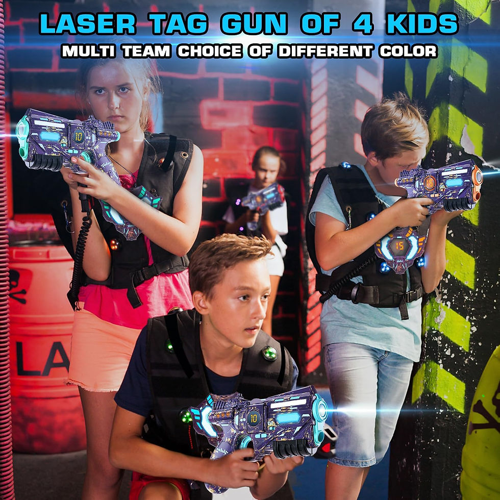 Thumbnail: VATOS Rechargeable Infrared Laser Tag Guns Set x4 Vests Data SYNC Outdoor Indoor