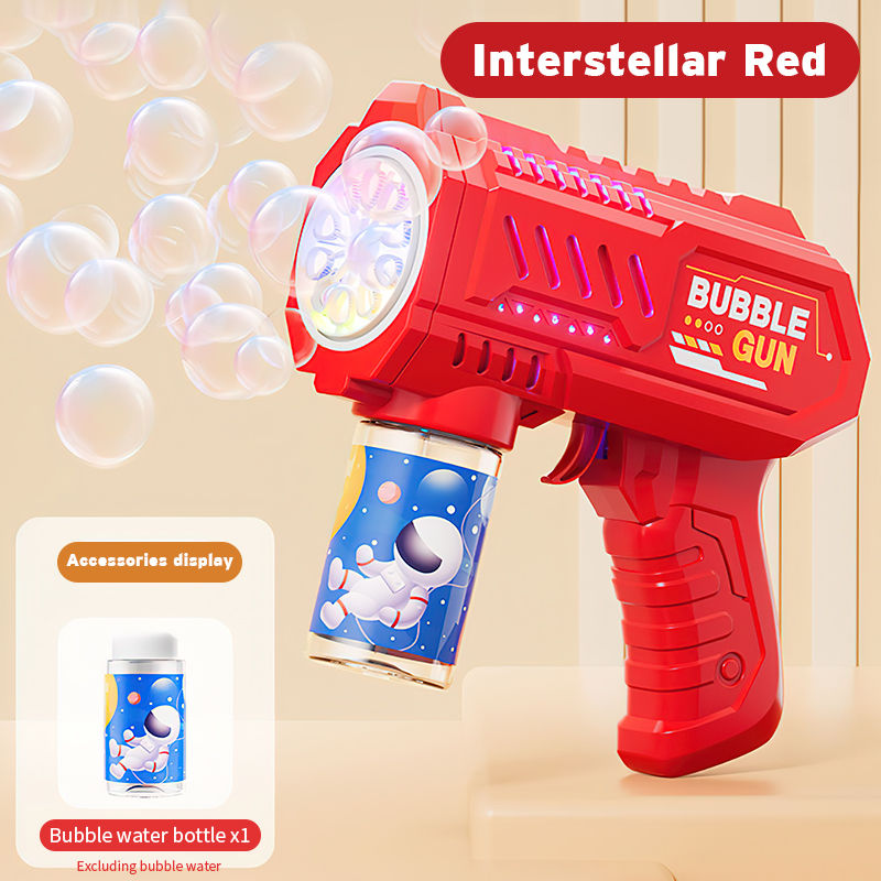 Thumbnail: Fully Automatic Space Bubble Blowing Toy Bubble Gun Outdoor Bubble Machine Gift 