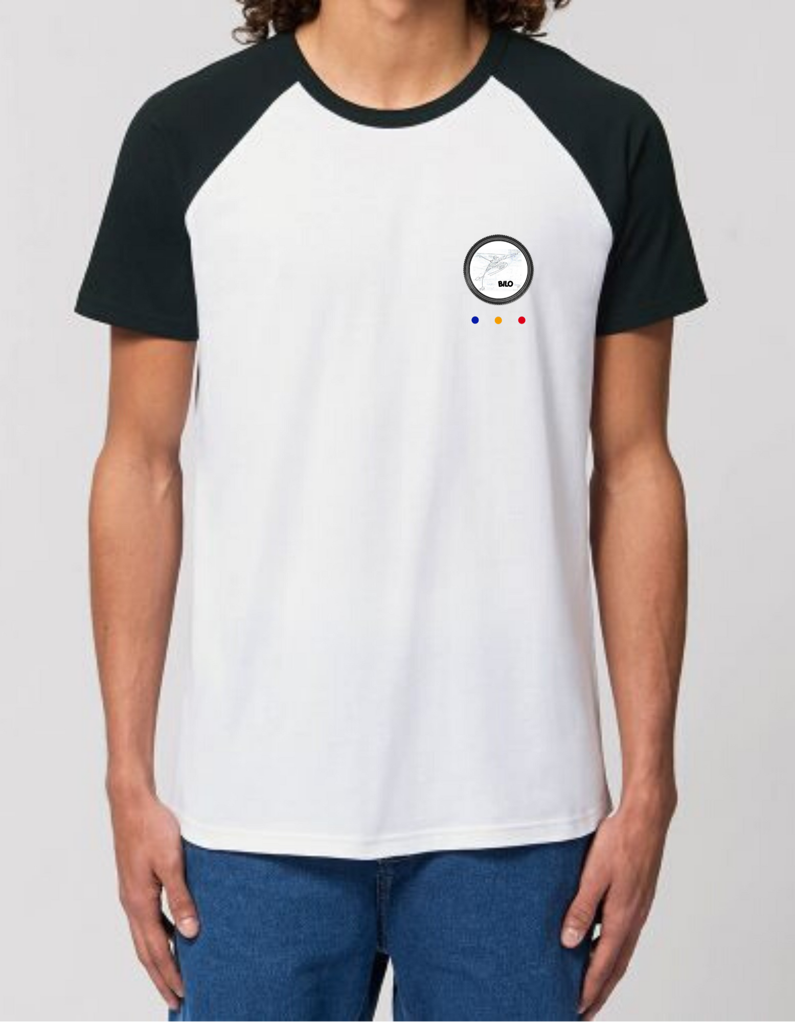 T-shirt BILO Baseball bicolore simple (premier tirage)...