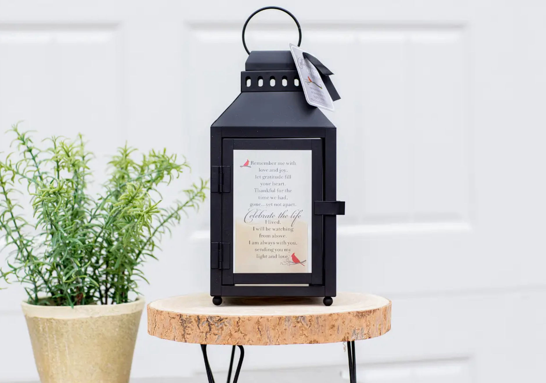 Celebration of Life Memorial Lantern with Sentiment