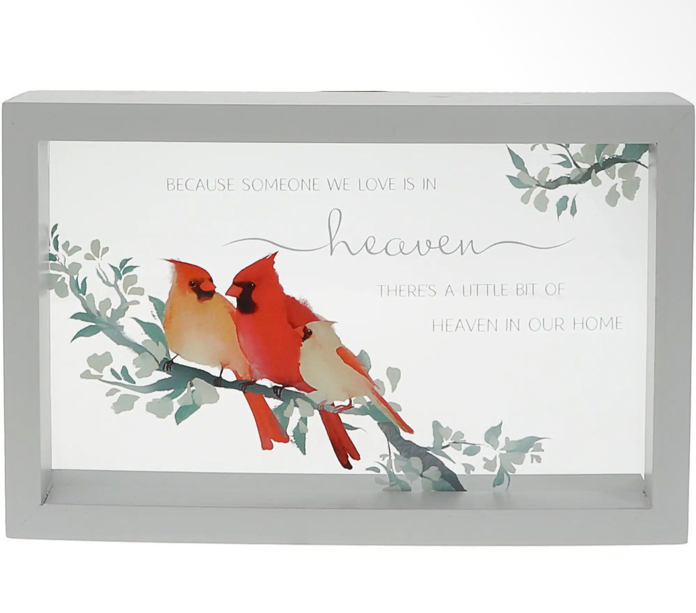Heaven in Our Home - 8.5" X 5.5" Framed Glass Plaque