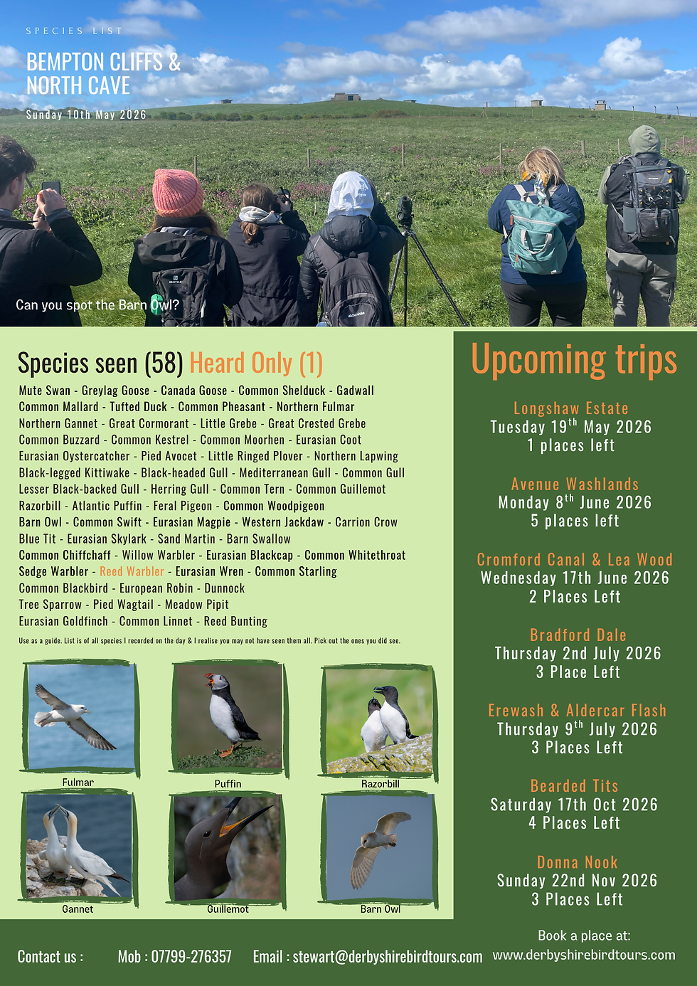 Bempton & North Cave - 10th May 2026