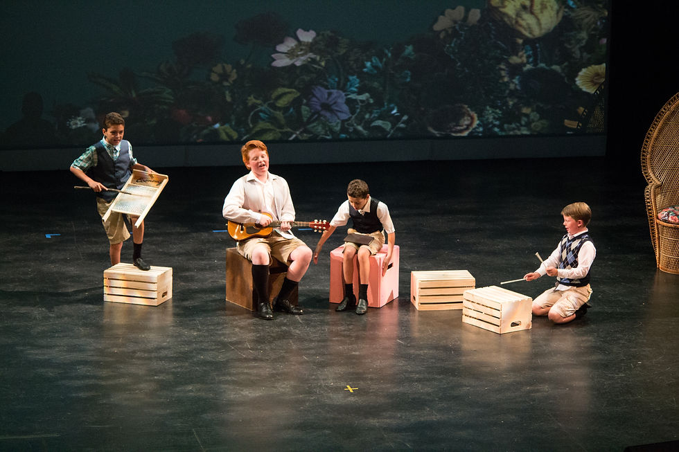 Young boys performing Finding Neverland.