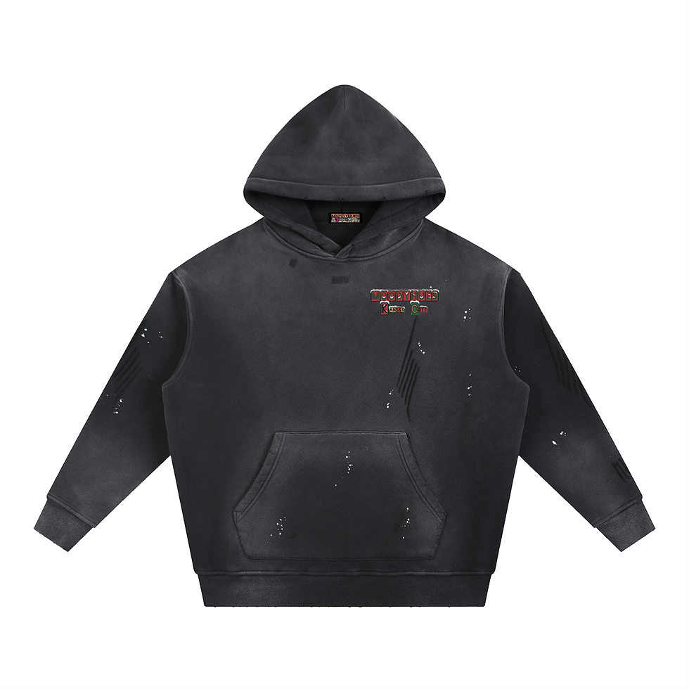Thumbnail: Santa Vintage Washed Frayed Fleece Hoodie