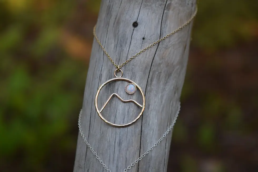 Thumbnail: Mountain + Moon Necklace