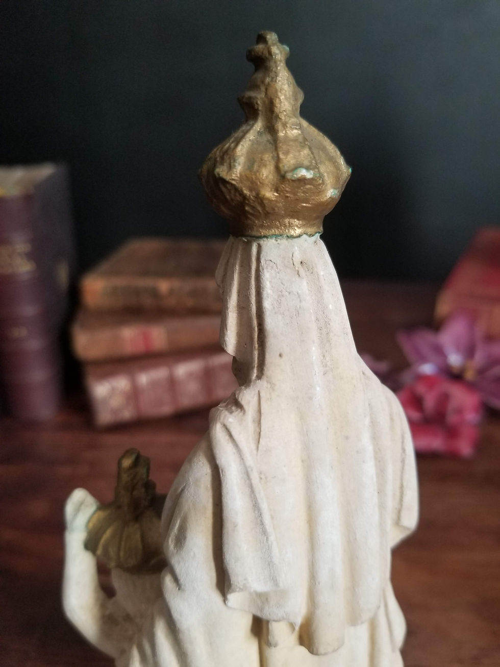 Miniature : Statue de Sainte Anne d'Auray et de la Vierge Marie fabriquée en France
