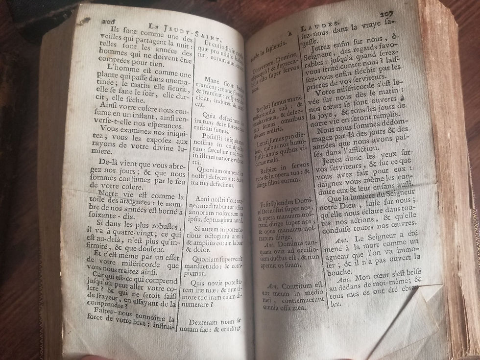 Miniature : L'office de la quinzaine de Pâques, De Hansy, 1736