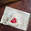 Thumbnail: Antique French letter souvenir St. Margaret Mary Alacoque and Sacred Heart embroidery