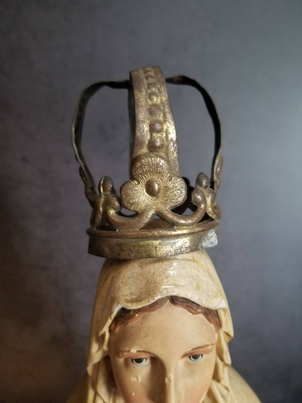 Miniature : Antique small crown for Mary, Saints and religious statues