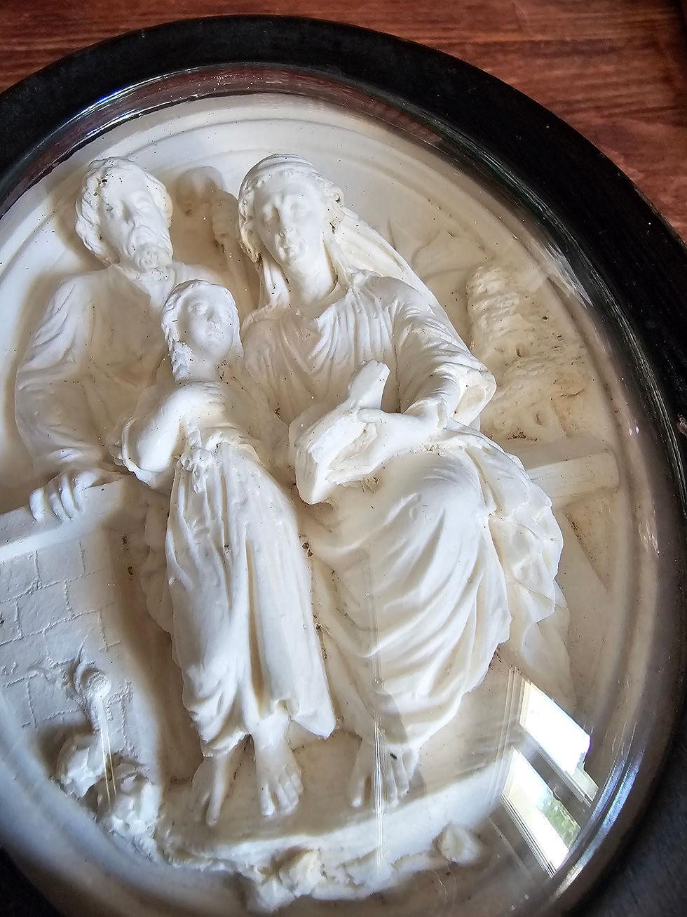 Thumbnail: The education of the Virgin Mary with St Anne and St Joachim antique depiction
