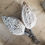 Miniature : French antique glass beaded sets of 25 leaves for funeral wreath