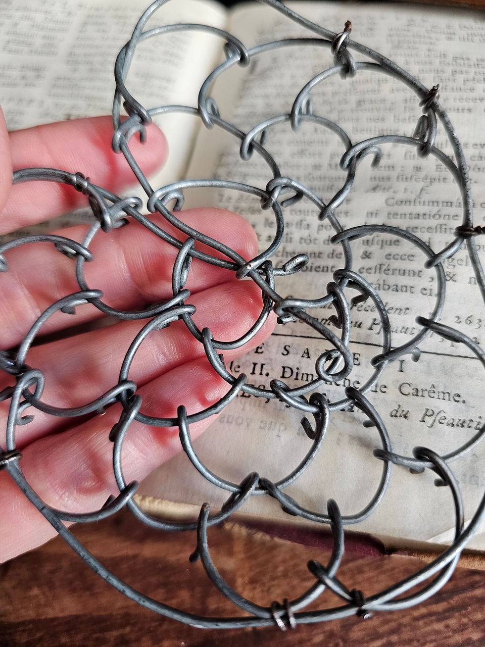 Thumbnail: Rare vintage heart shaped metal cilice, instrument of penance