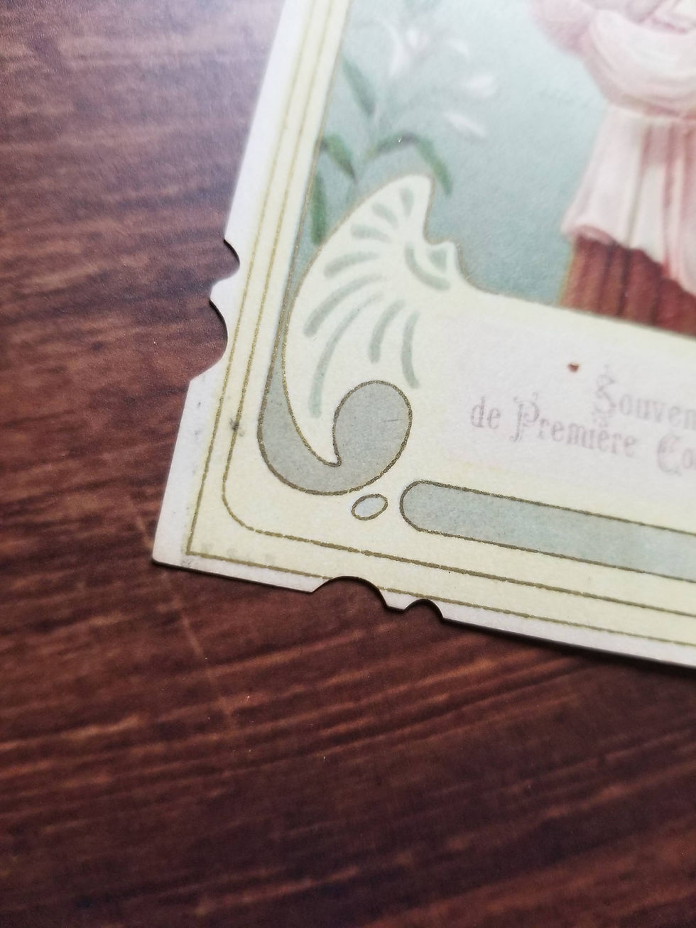 Miniature : Carte communion ancienne avec ange