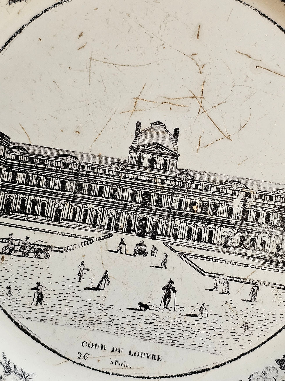 Miniature : Lot de 5 assiettes anciennes monuments de Paris. Porcelaine de Choisy 