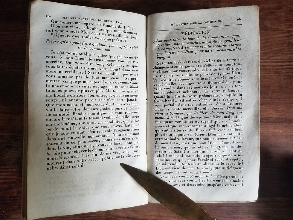 Miniature : Instructions et prières chrétiennes à l'usage des religieuses Ursulines et des personnes du sexe
