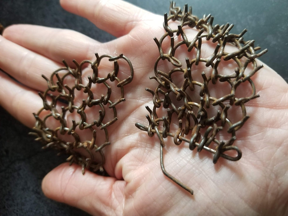 Miniature : penance tool metal cilice mortification pain suffering opus dei penitent 19th early 20th century catholic convent