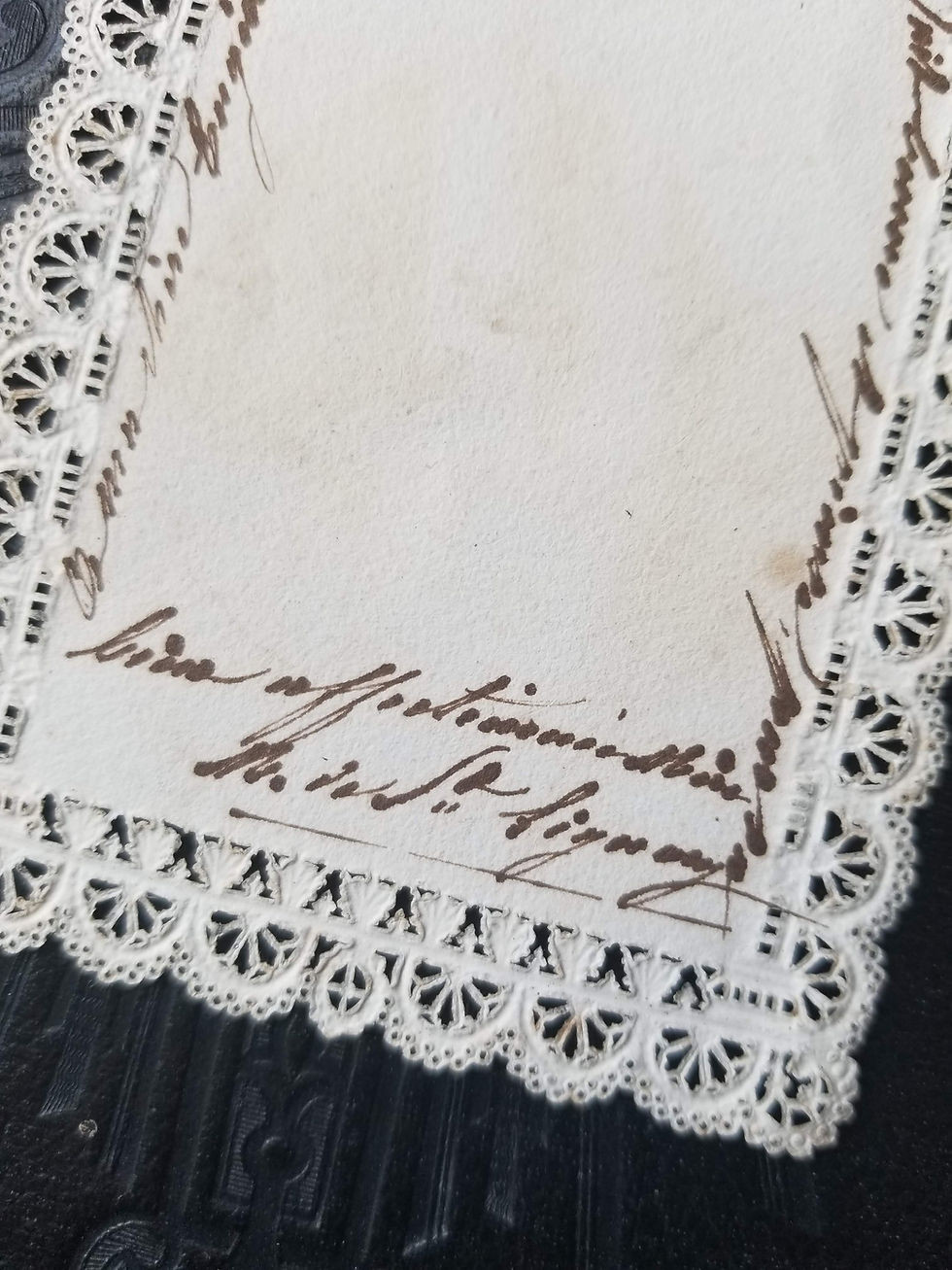 Miniature : French antique Holy prayer card for Pierre Bienvenu Noailles
