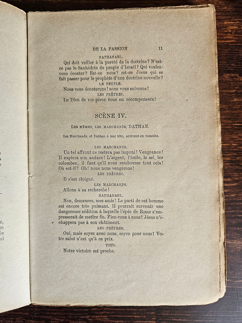 Miniature : Livre ancien 'Le mystère de la Passion' Ober-Ammergau traduit par Mme E Paris