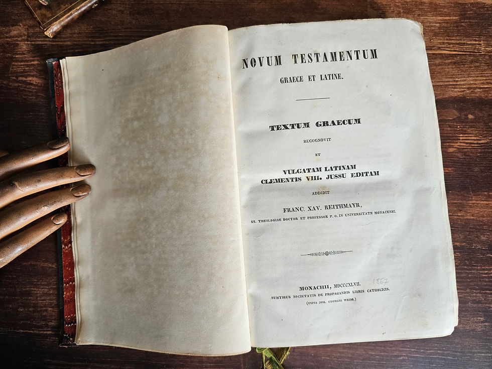 Thumbnail: New Testament Novum Testamentum in Greek and Latin 1847