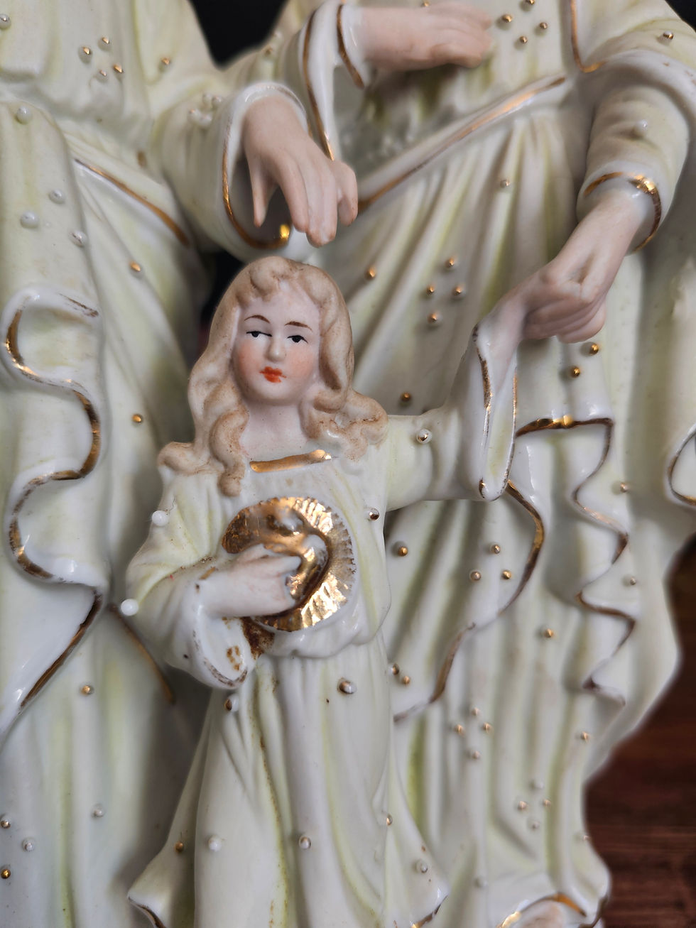 Miniature : Statue Sainte Famille en biscuit