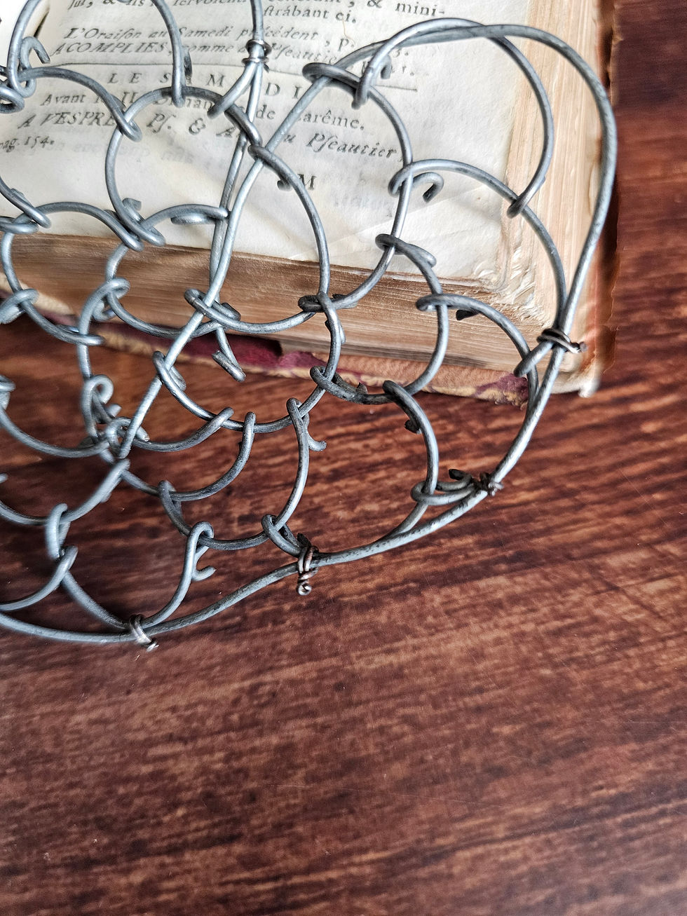 Thumbnail: Rare vintage heart shaped metal cilice, instrument of penance