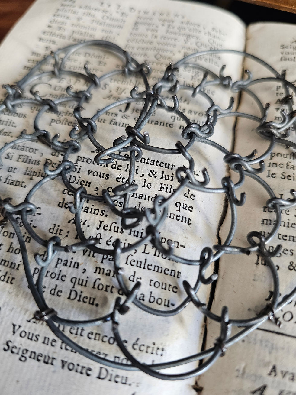 Thumbnail: Rare vintage heart shaped metal cilice, instrument of penance