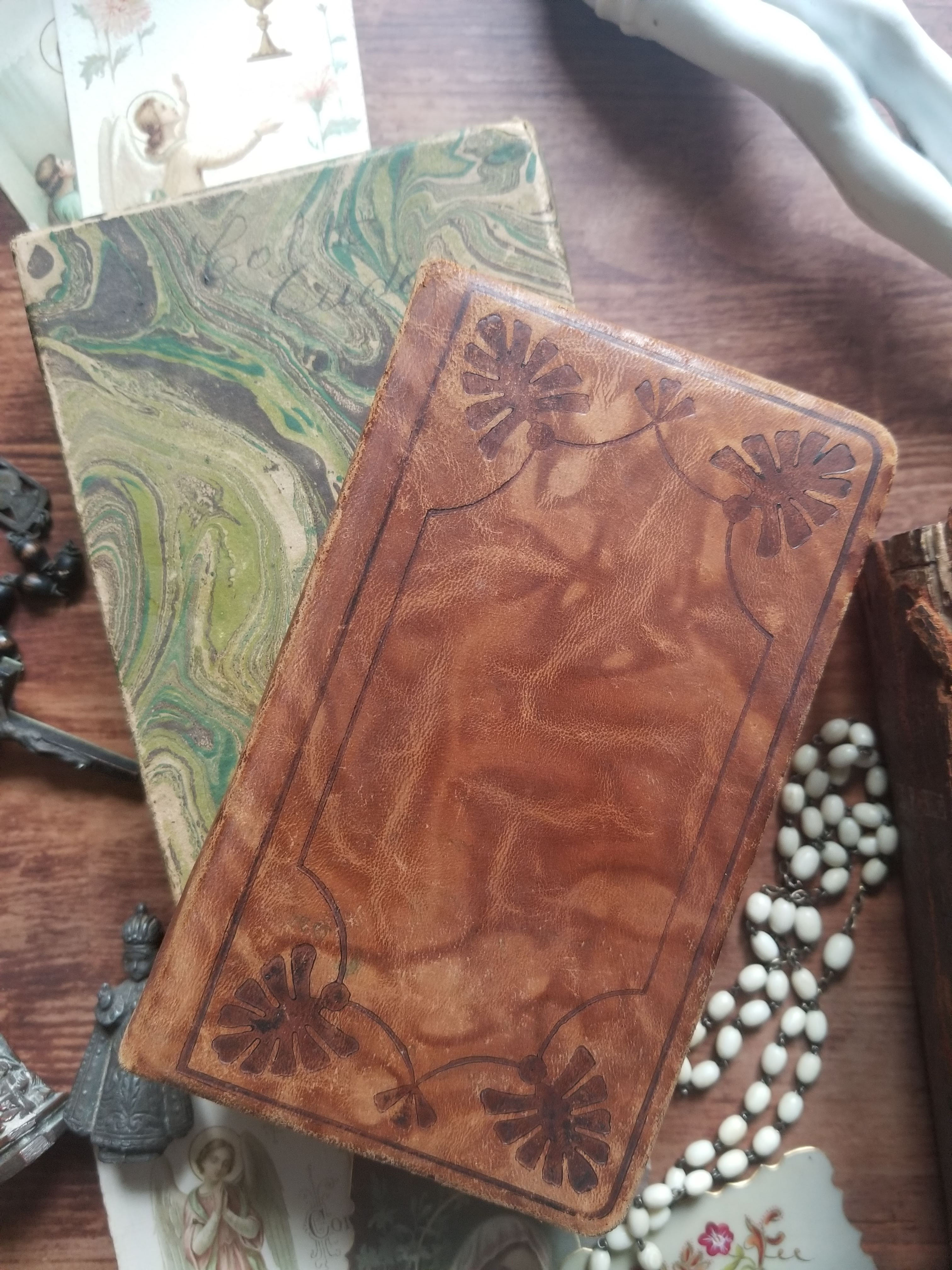 French antique "missal of pilgrimages" in France from 1938