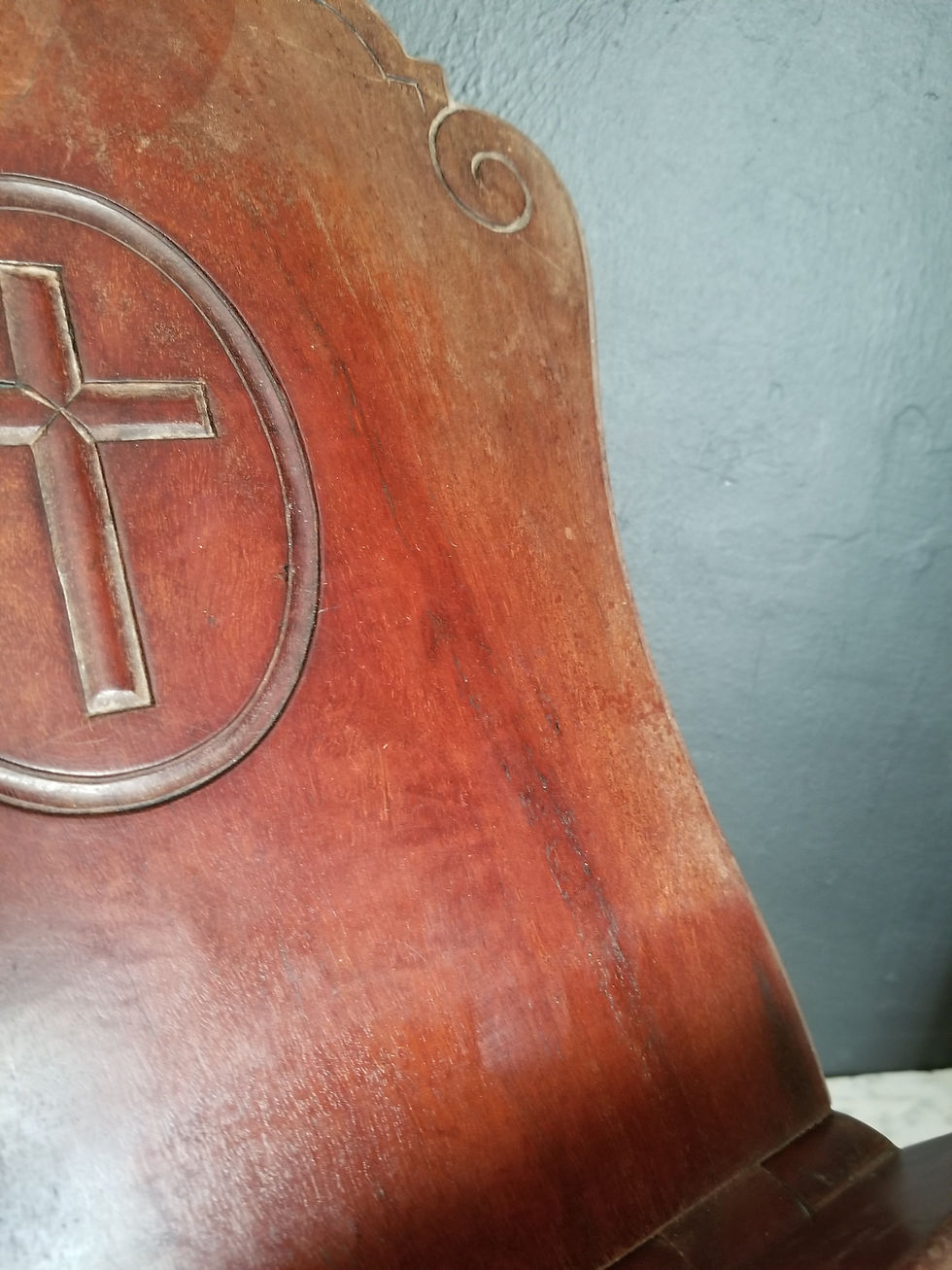 Thumbnail: Antique wooden church lectern / Bible holder / Bible stand