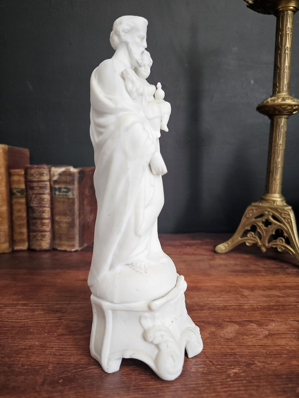 Miniature : Statue en biscuit de Saint Joseph - Letu & Mauger