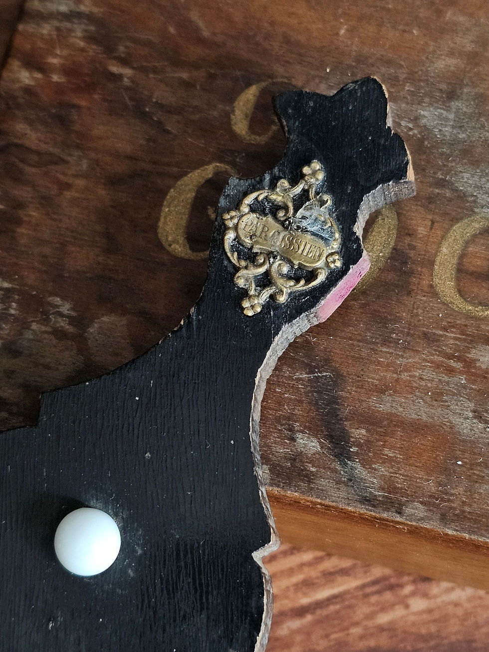 Miniature : Bénitier ancien encadré de la Sainte Famille avec bénitier coquillage