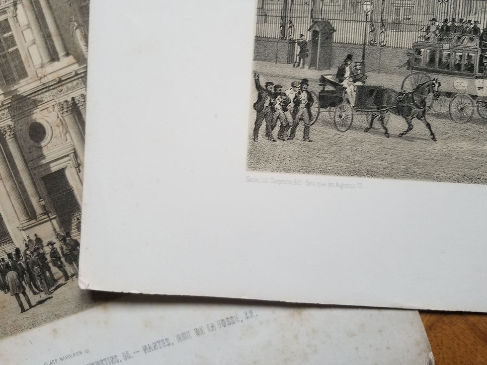 Miniature : 'Paris dans sa splendeur' lithograph, Henry Charpentier 1860s. Val de Grâce
