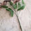 Miniature : French antique glass beaded flower stem for funeral wreath making