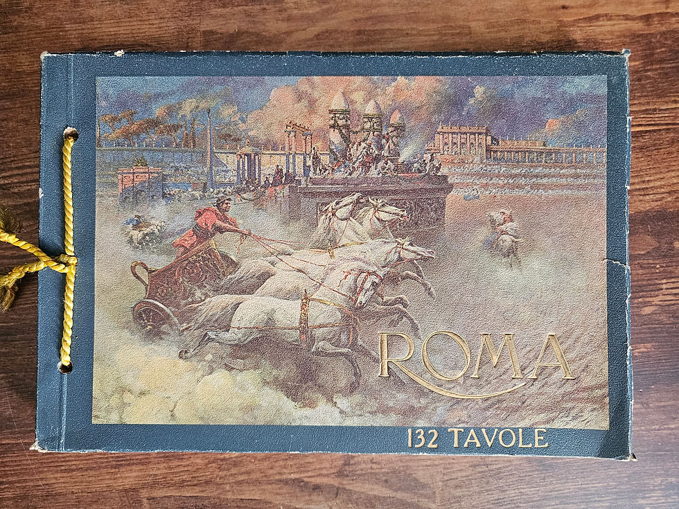 Vintage souvenir book on Rome in 132 images 'Roma Album artistico con 132 tavole'