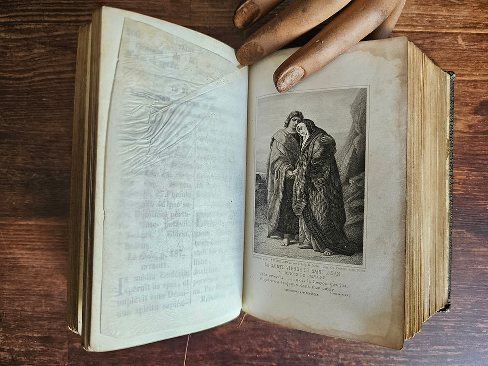 Thumbnail: Antique Latin parishioner, mass book from France 1866