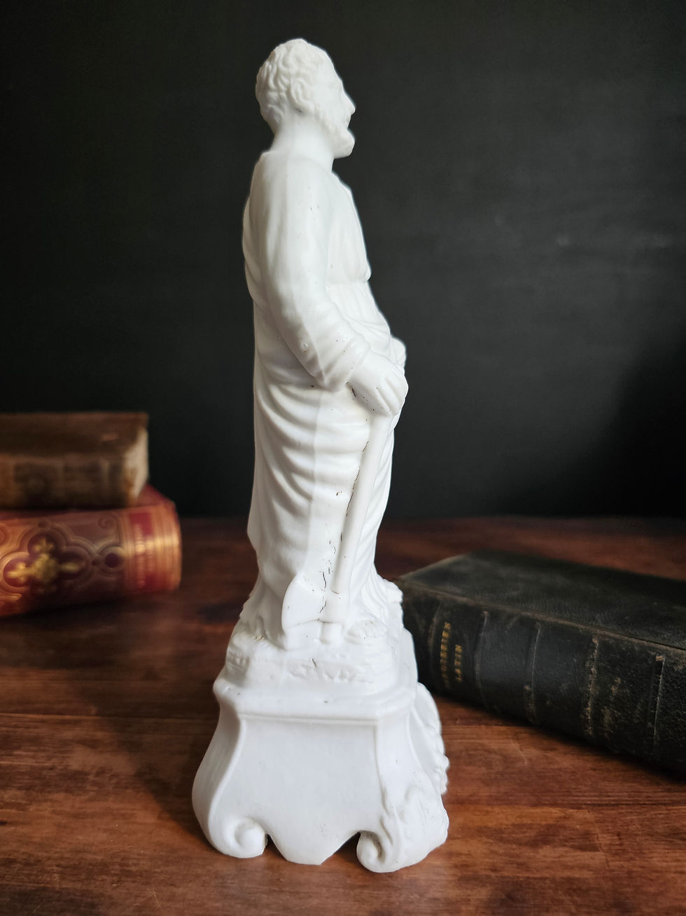 Miniature : Statue ancienne de Saint Joseph en biscuit