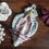 Miniature : Antique Virgin Mary polychrome bisque Holy water font marked LM Letu Mauger