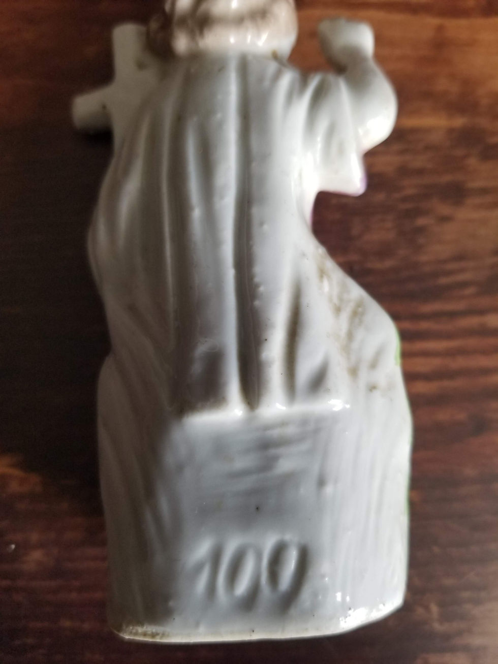 Thumbnail: Antique porcelain figurine Infant Jesus with his cross